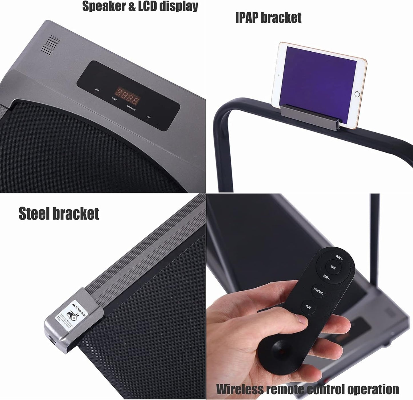 Foldable Walking Pad Treadmill_Under Desk, Portable, Quiet, with Remote Control for Home & Office