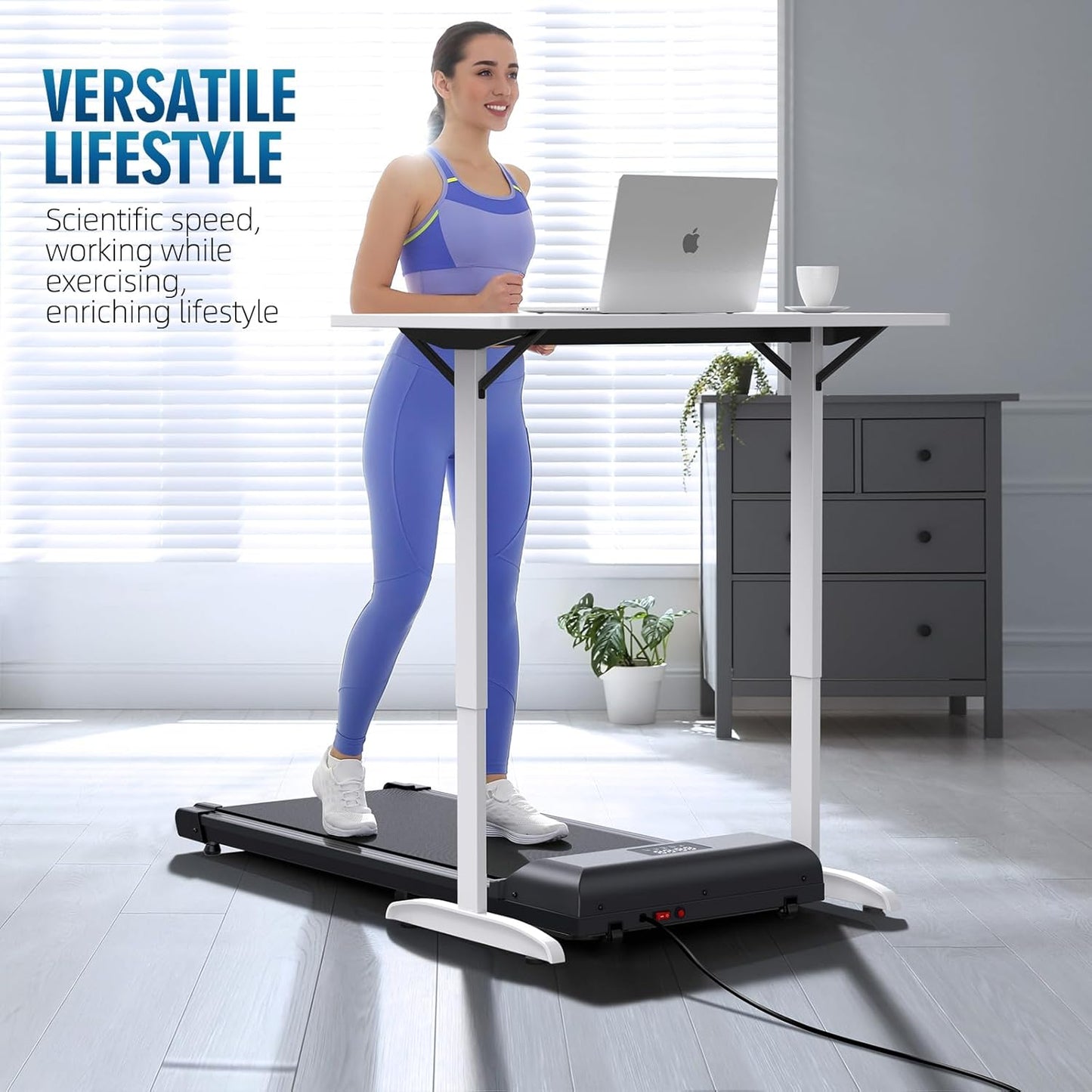 Foldable Walking Pad Treadmill_Under Desk, Portable, Quiet, with Remote Control for Home & Office