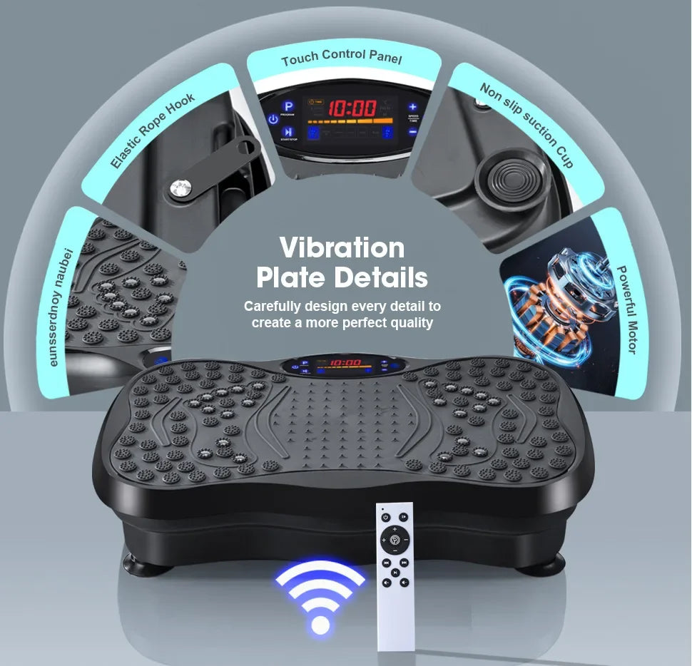 High Quality Vibration Plate Exercise Machine,300-400 Lbs Capacity,Full Body Workout Vibration Platform for Lymphatic Drainage