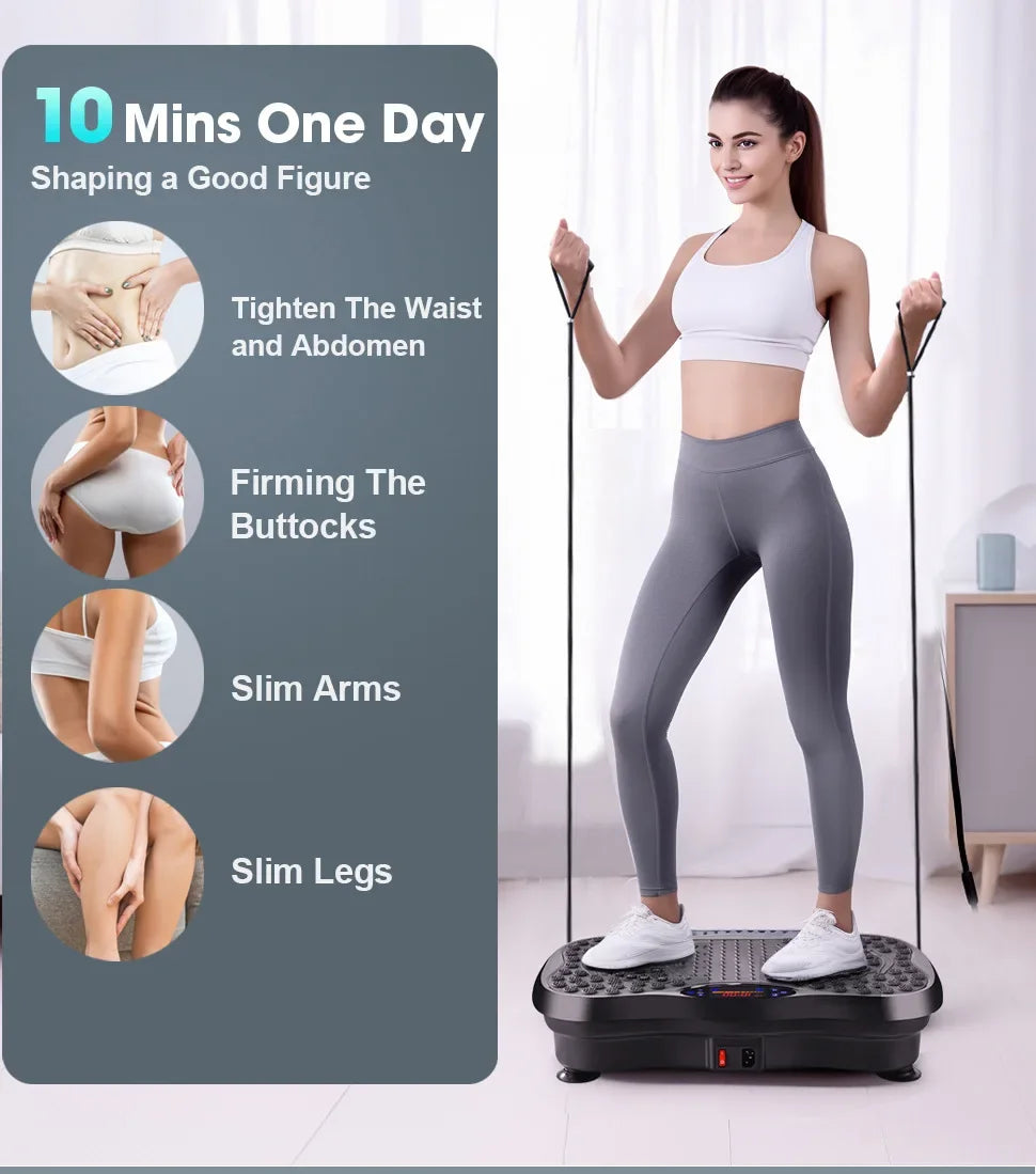 High Quality Vibration Plate Exercise Machine,300-400 Lbs Capacity,Full Body Workout Vibration Platform for Lymphatic Drainage