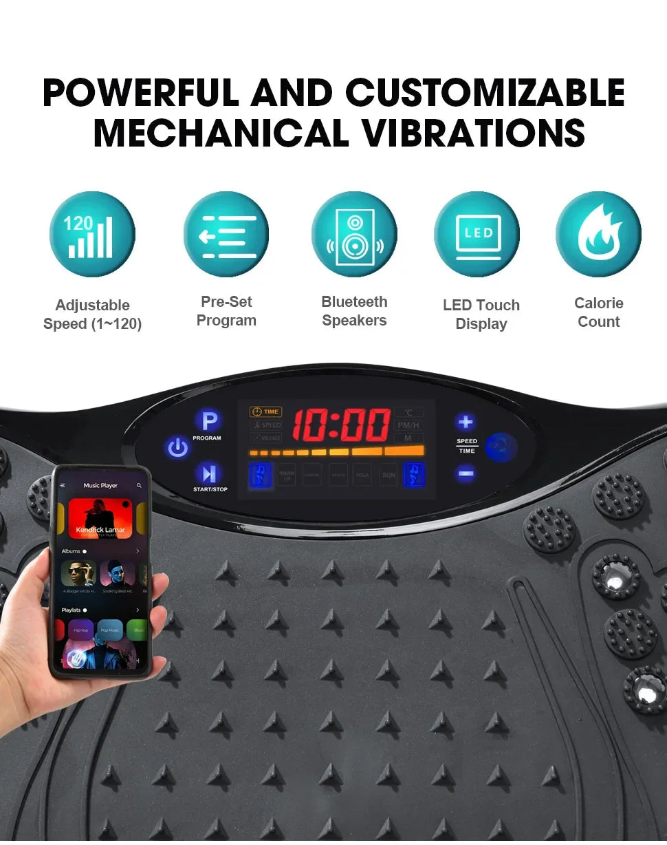 High Quality Vibration Plate Exercise Machine,300-400 Lbs Capacity,Full Body Workout Vibration Platform for Lymphatic Drainage