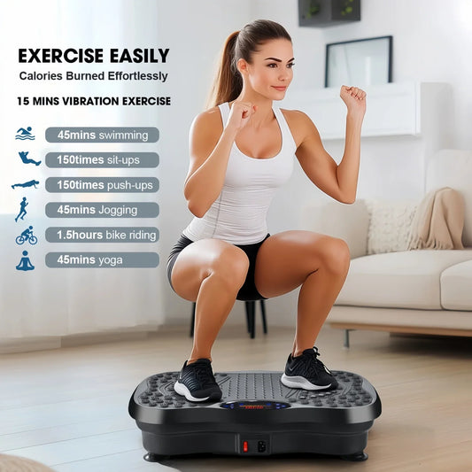 High Quality Vibration Plate Exercise Machine,300-400 Lbs Capacity,Full Body Workout Vibration Platform for Lymphatic Drainage