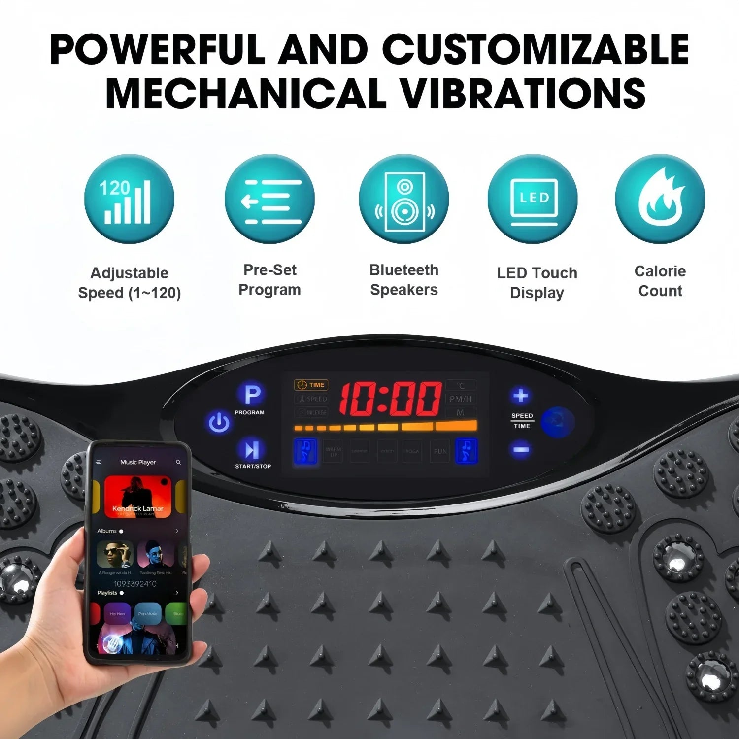 High Quality Vibration Plate Exercise Machine,300-400 Lbs Capacity,Full Body Workout Vibration Platform for Lymphatic Drainage